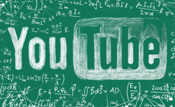 طراحی لوگوی یوتیوب به شکل نوشته گچی بر روی تخته سیاه