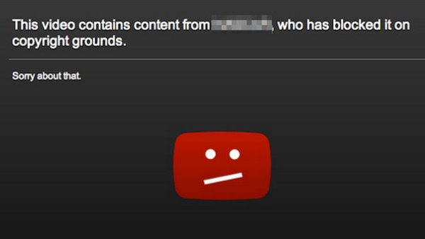 اخطار حذف شدن یک ویدیو در یوتیوب به دلیل عدم رعایت کپی رایت