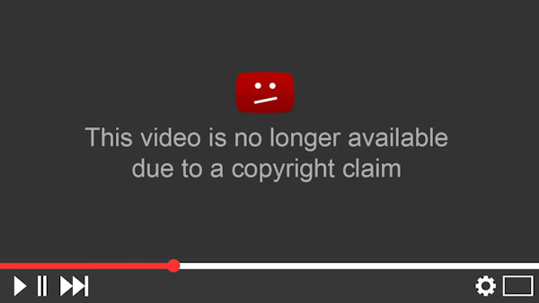 پیام در دسترس نبودن ویدیوی یوتیوب به دلیل کپی رایت کلیم