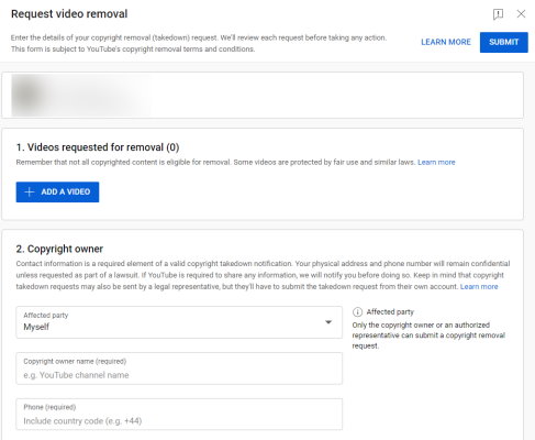 فرک ارسال درخواست حذف ویدیو و کپی رایت کلیم چیست