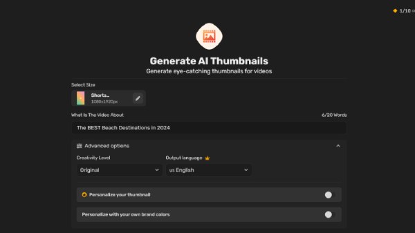 ابزار AI Thumbnail Maker