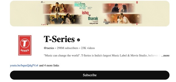 کانال یوتیوب T-Series