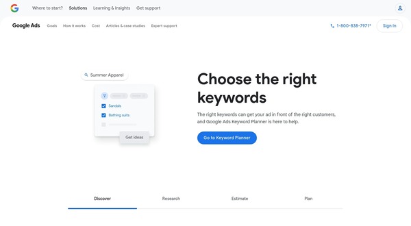 ابزار Google Keyword Planner