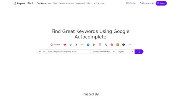 ابزار Keyword Tool