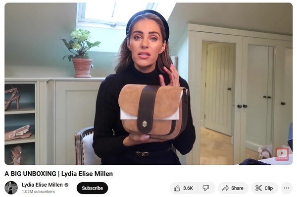 کانال یوتیوب lydia elise millen