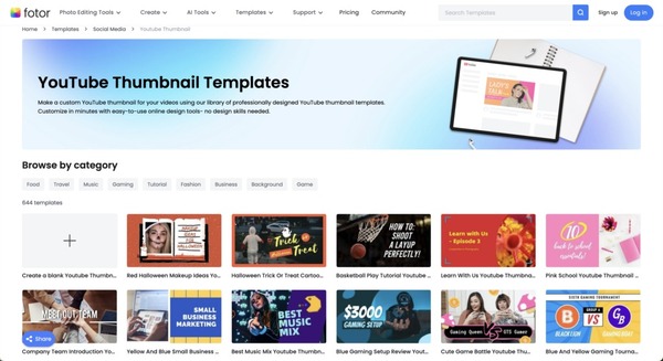 برنامه Fotor - برنامه ساخت تامنیل برای یوتیوب
