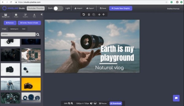 برنامه Pixelixe - برنامه ساخت تامنیل برای یوتیوب