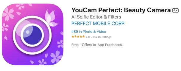 اپلیکیشن YouCam Perfect در app store