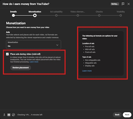 فعال کردن نوع تبلیغ روی ویدیوهای جدید در یوتیوب - چگونه یوتیوب را پولی کنیم