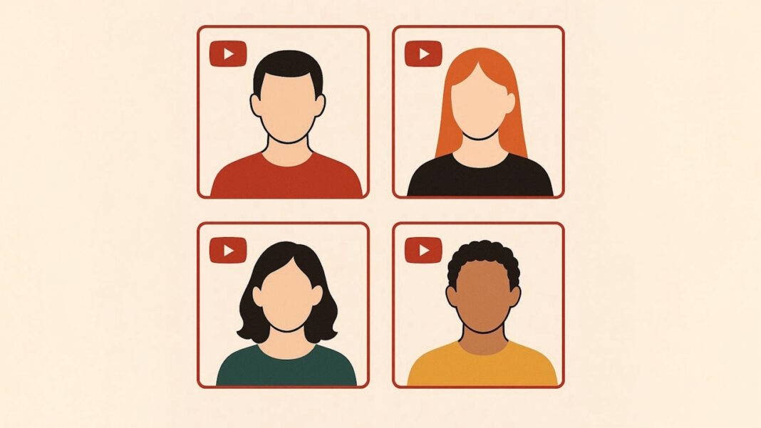 ۴ کادر کانال یوتیوب بدون چهره در کنار هم - بهترین ایده های بدون چهره یوتیوب موفق در سال ۲۰۲۵