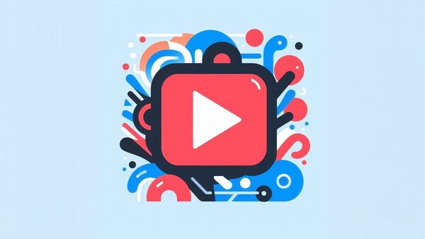 نمای گرافیکی از لوگوی یوتیوب در کنار خطوط رنگی - چه محتوایی در یوتیوب بیشترین بازدید را دارد