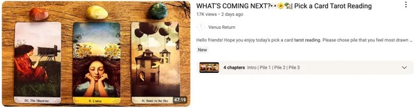 طالعبینی و تاروت - ایده های یوتیوب بدون چهره موفق در سال ۲۰۲۵