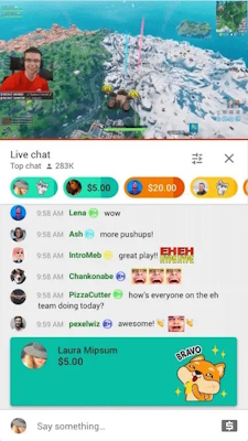 نمونه سوپرچت و کسب درآمد در زمان لایو