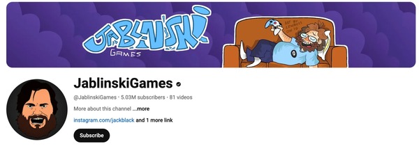 نمونه صفحه اول کانال یوتیوب یک کانال وریفای شده در یوتیوب