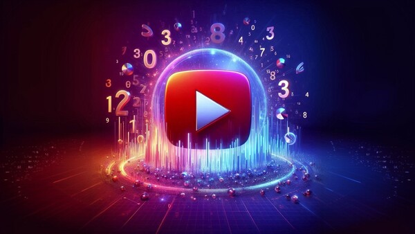 لوگوی یوتیوب در یک حباب با عدد و رقم در اطراف آن - رکوردهای یوتیوب 
