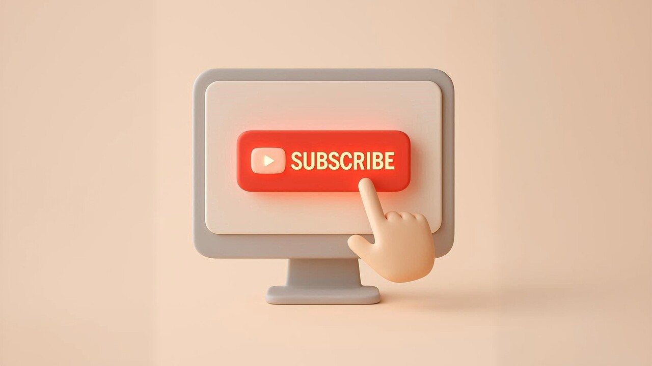 دستی در حال اشاره به متن subscribe روی مانیتور کامپیوتر - سابسکرایب چیست