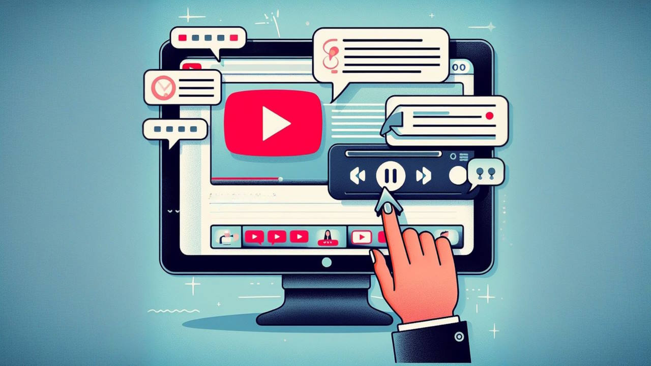 ouTube-Video-Editing-Subtitle-Interface-Illustration آموزش افزودن زیرنویس به ویدیو یوتیوب